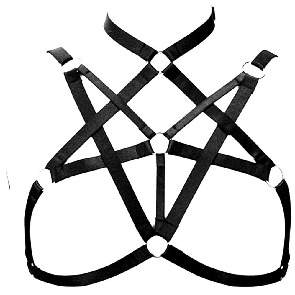 Black Rave Bra Harness